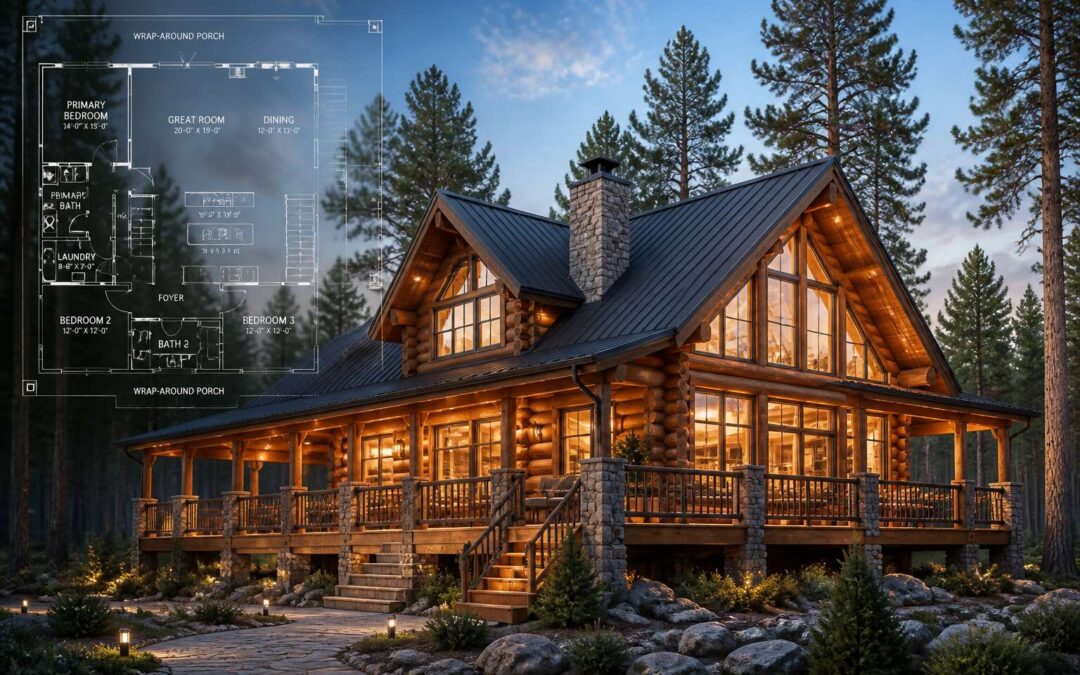 Compare log cabin prices and floor plans before you build.
